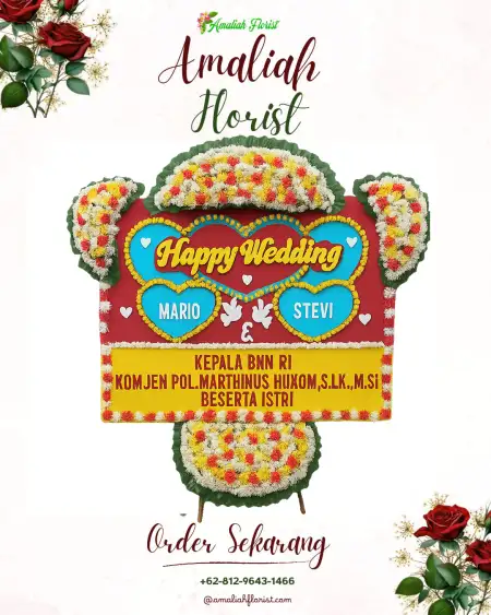 Papan Bunga Pernikahan Wonosekar